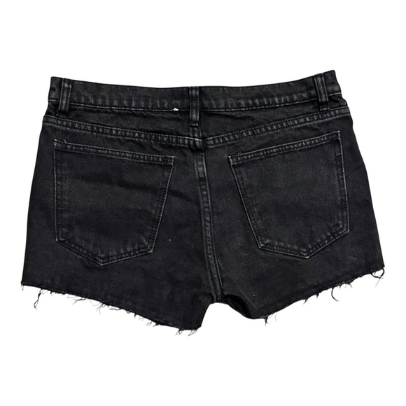 Sadie & Sage NWT Black Distressed Denim Shorts Sz S Raw Hem Micro 1.5" Inseam - Picture 4 of 11
